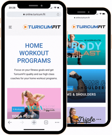 TuricumFit Handy App für Home Training und Online Training Zürich